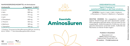 Essentielle Aminosäuren vegan 🌱 5g, 150 Tabletten