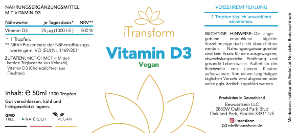Vitamin D3 K2 Set Vegan