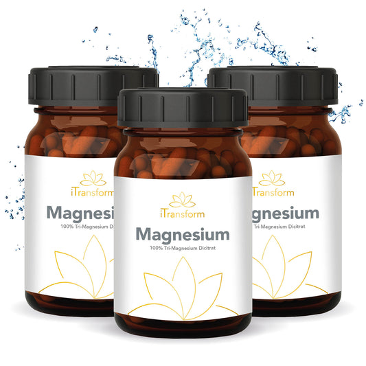 Tri-Magnesium Dicitrat vegan 🌱 3er SPAR Set 📣 % 360 Kapseln, Salz der inneren Ruhe
