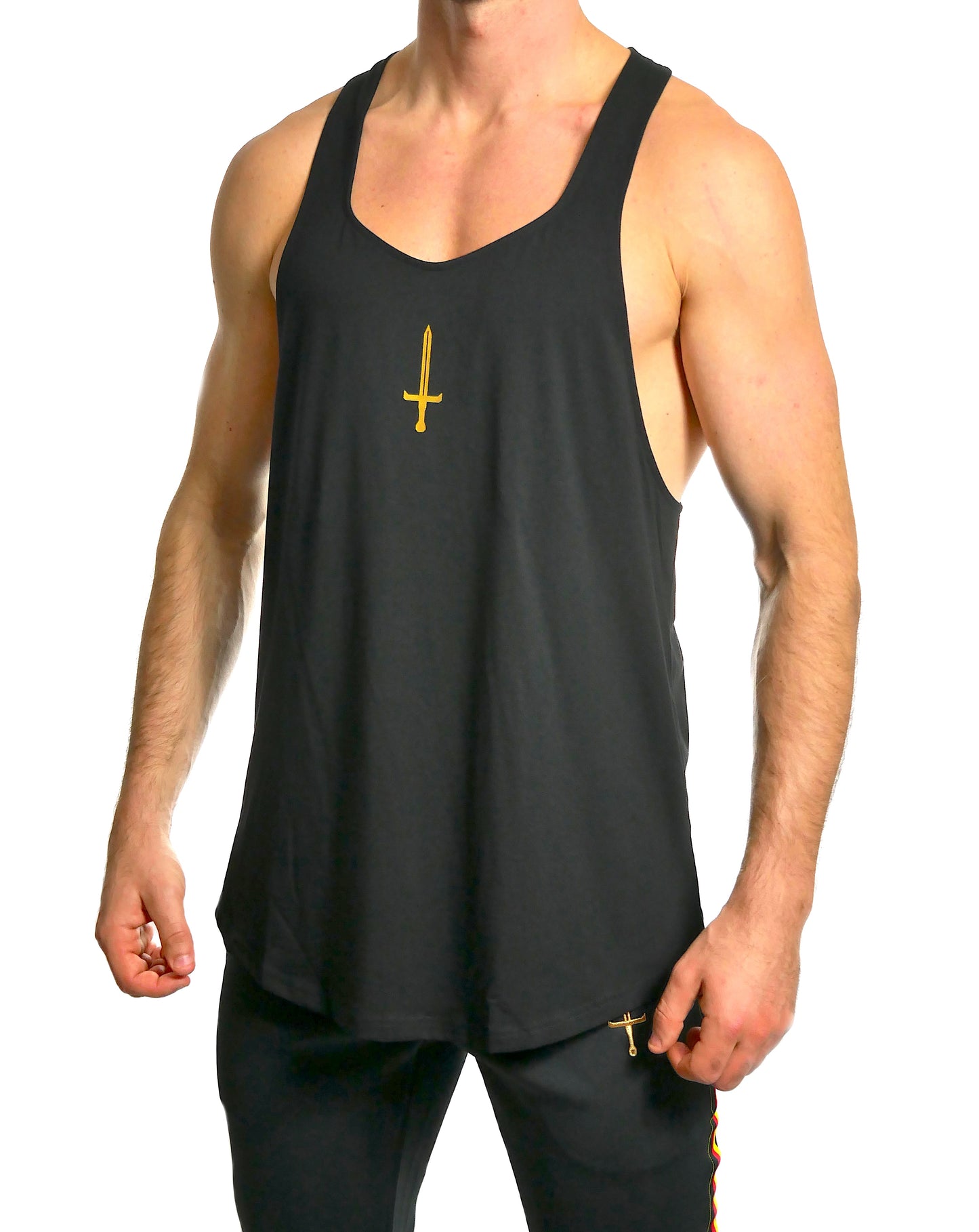 Golden Sword Tank Top Black