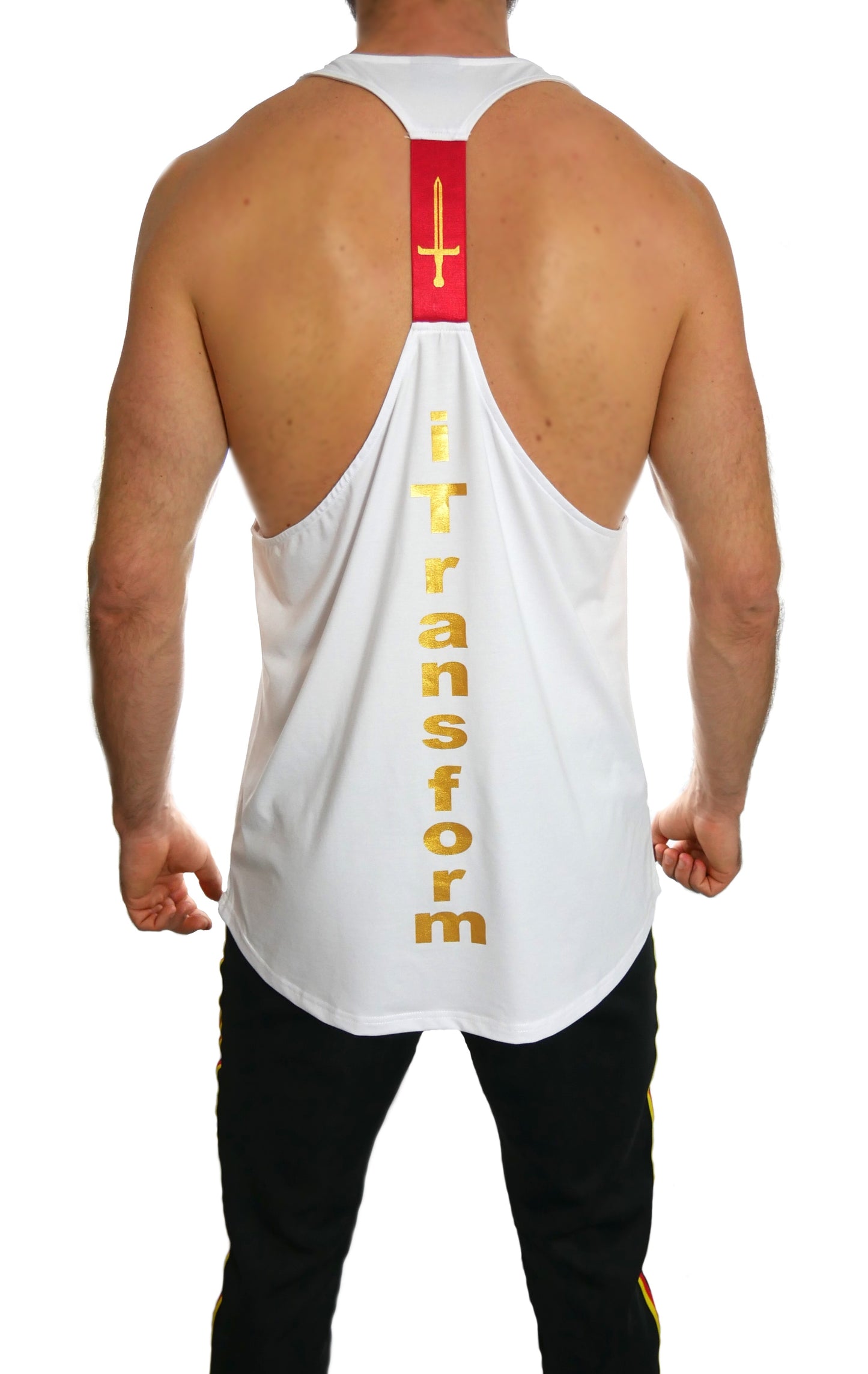 Golden Sword Tank Top White